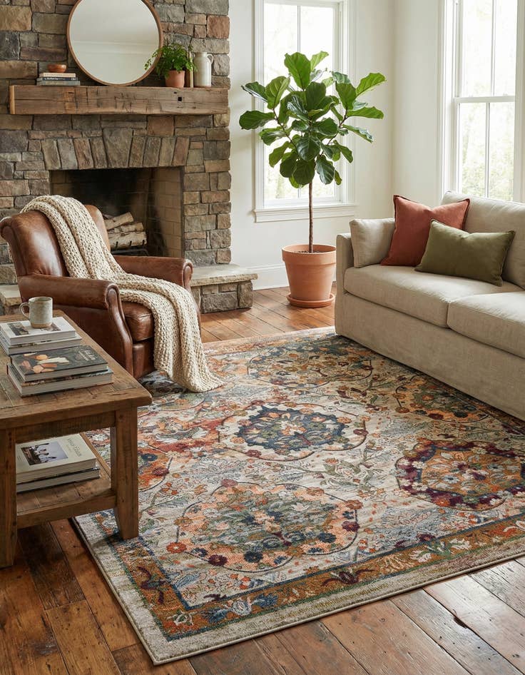 Detail image of 8' x 8' Isabella Square Rug