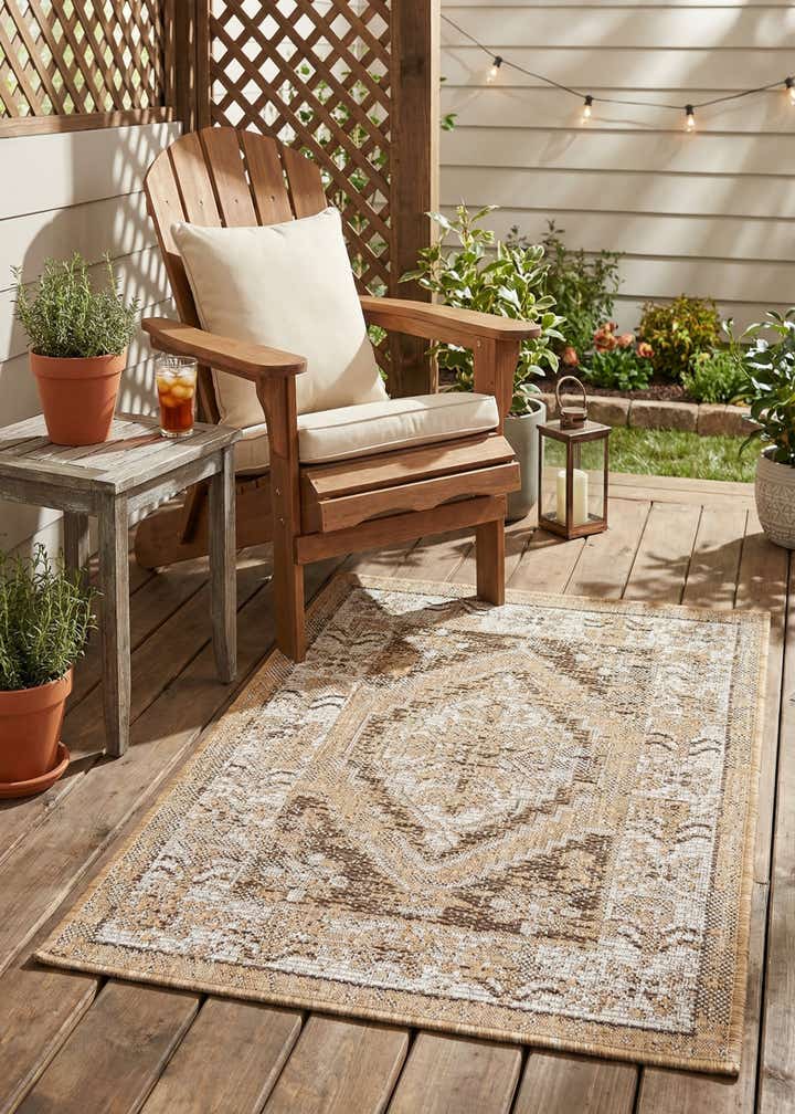 2' x 3' Easy-Clean Traditional Indoor / Outdoor Rug