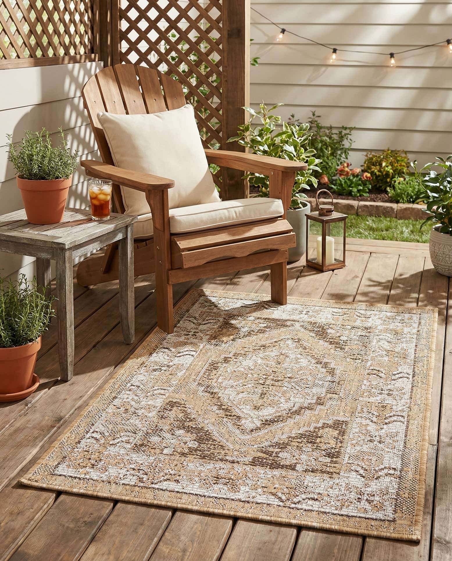 2' x 3' Easy-Clean Traditional Indoor / Outdoor Rug