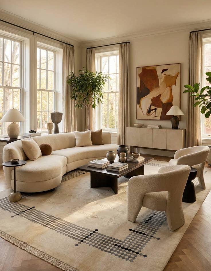 Detail image of  7' 9 x 9' 10  Hand Knotted Darya Wool Rug