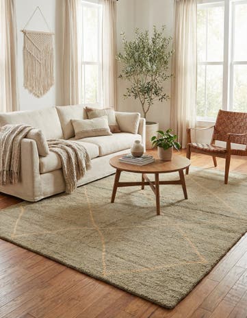 4' 8 x 6' 6 Hand Knotted Moroccan Wool Rug
