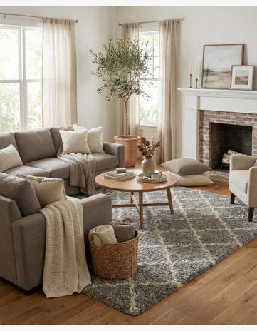 7' 10 x 7' 10 Trellis Shag Square Rug