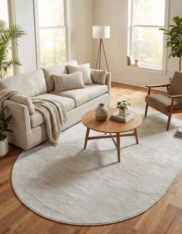 Ivory Finsbury Oval Rug