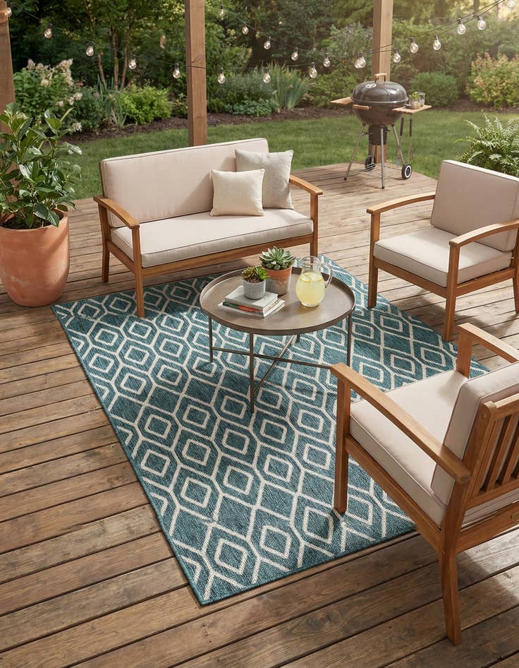 Detail image of  4' x 6'  Washable Jill Zarin Turks and Caicos Indoor / Outdoor Rug