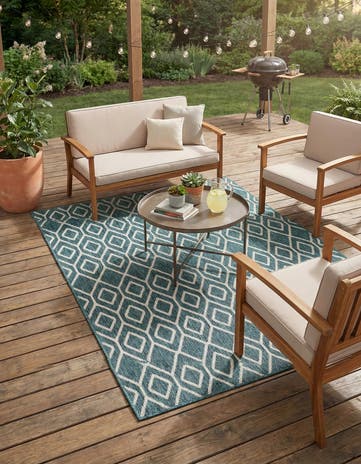 4' x 6' Easy-Clean Jill Zarin Turks and Caicos Indoor / Outdoor Rug