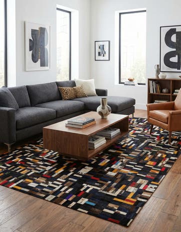 5' 2 x 8' Cowhide - Patchwork Rug