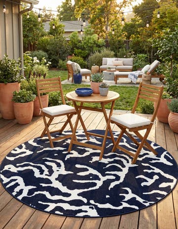 10' x 10' Easy-Clean Sabrina Soto Indoor / Outdoor Round Rug