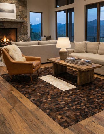 5' 1 x 7' 11 Cowhide Stocks Rug