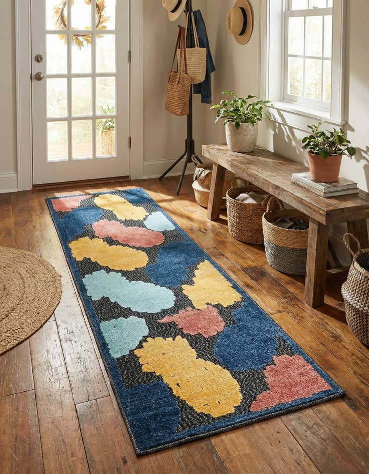 Detail image of 2' x 6'  Washable Belize Indoor / Outdoor Runner Rug