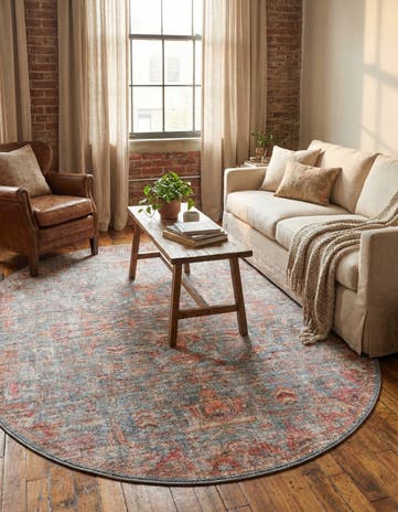 7' 10 x 10' Washable Nostalgia Oval Rug