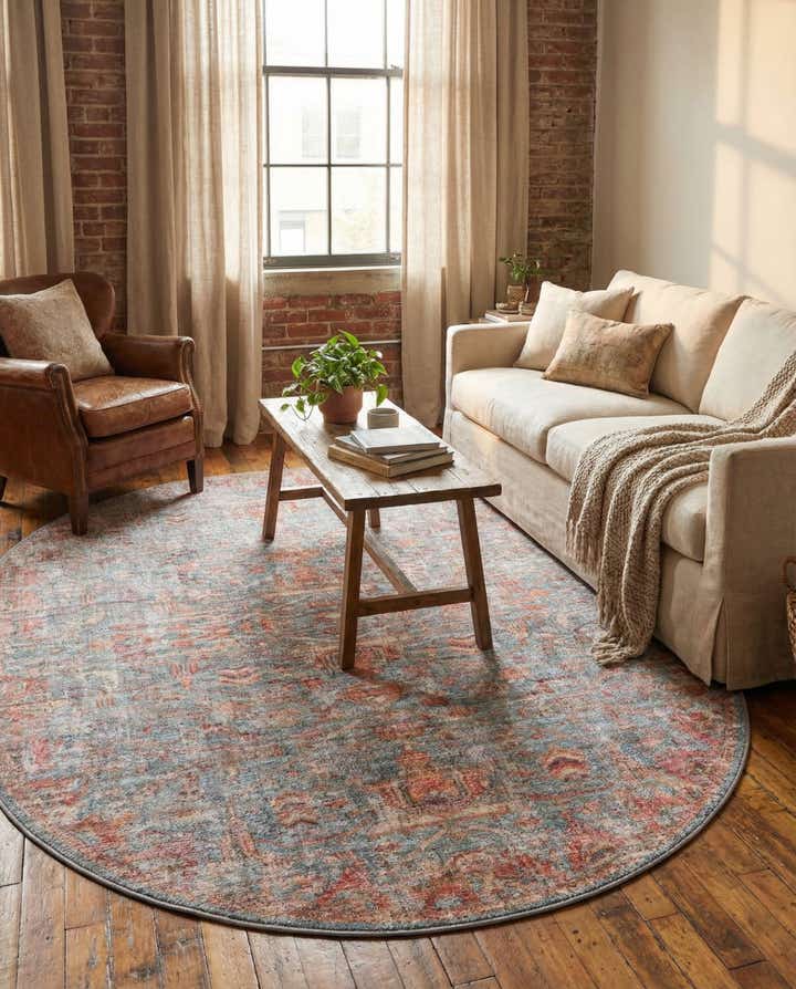 7' 10 x 10' Washable Nostalgia Oval Rug