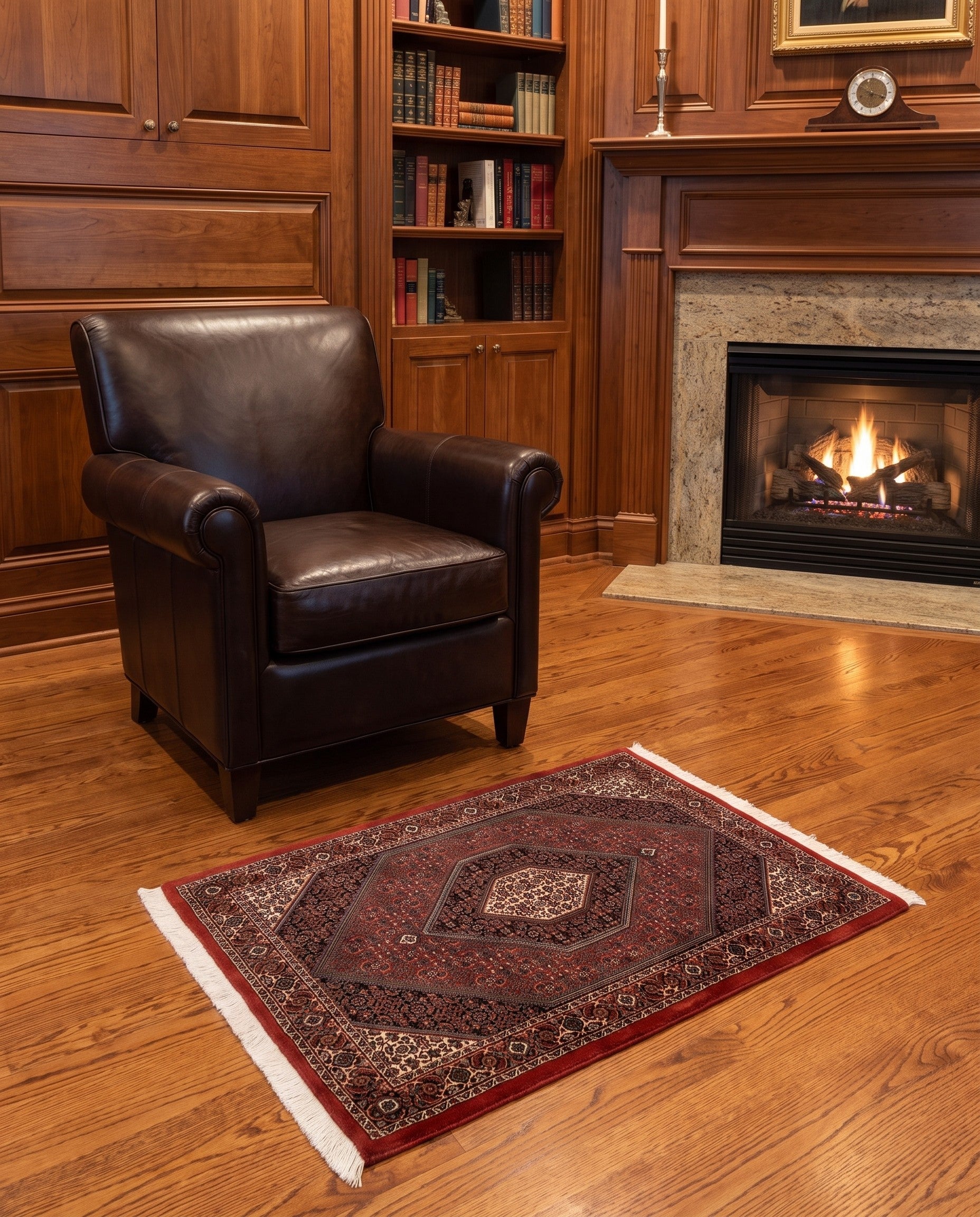 2' 8 x 3' 3 Hand Knotted Afshar Persian Wool Square Rug