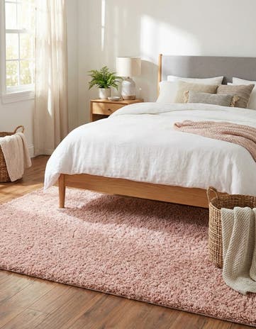 Dusty Rose Zermatt Shag Rug