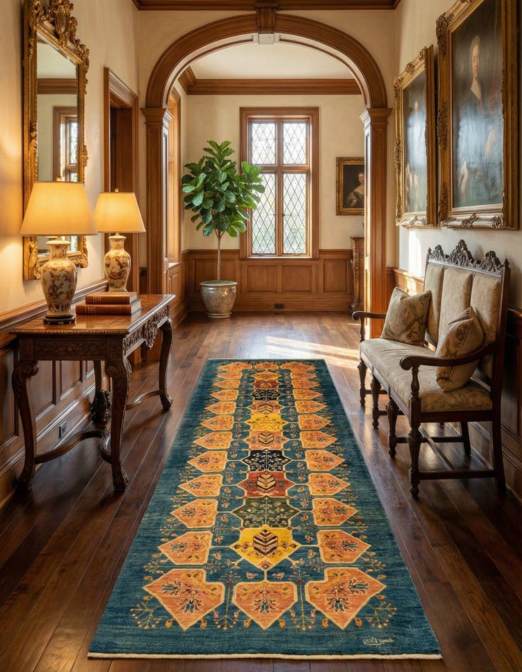 Detail image of 3' x 10' 1 Luribaft Wool Runner Rug