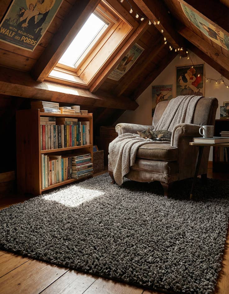 Detail image of 3' 3 x 5' 3 Comfort Solid Shag Rug