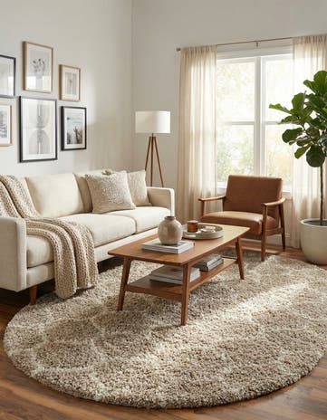 7' 10 x 10' Lattice Shag Oval Rug