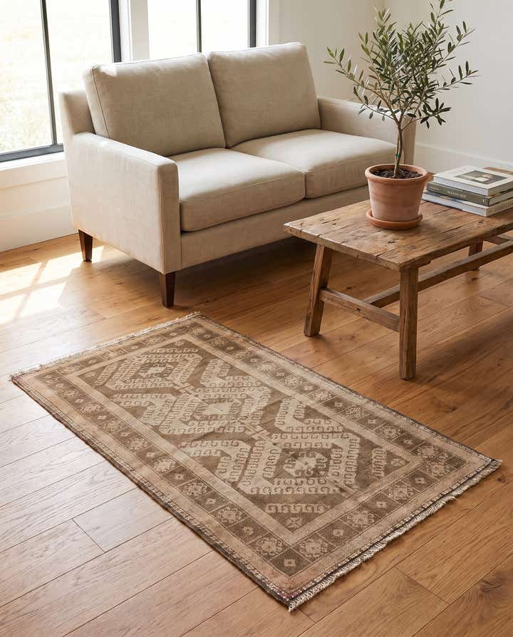 3' 5 x 6' 3 Hand Knotted Ultra Vintage Persian Wool Rug