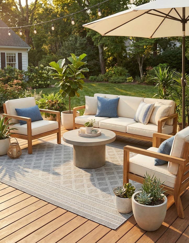 7' 10 x 7' 10 Easy-Clean Lattice Indoor / Outdoo...