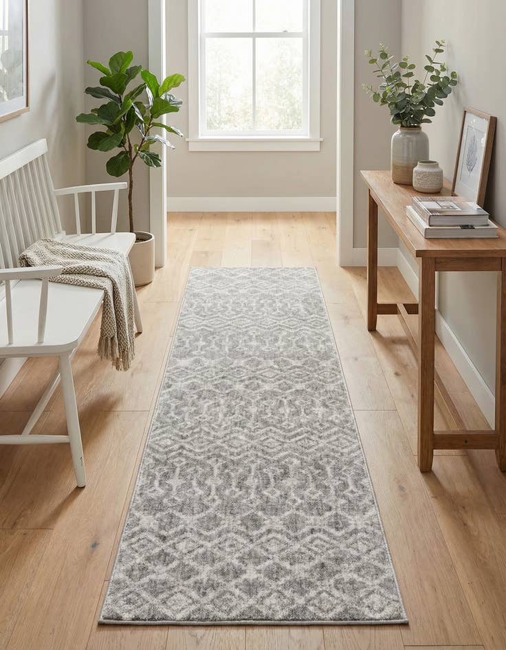 Detail image of 2' x 8' Eco Trellis Runner Rug