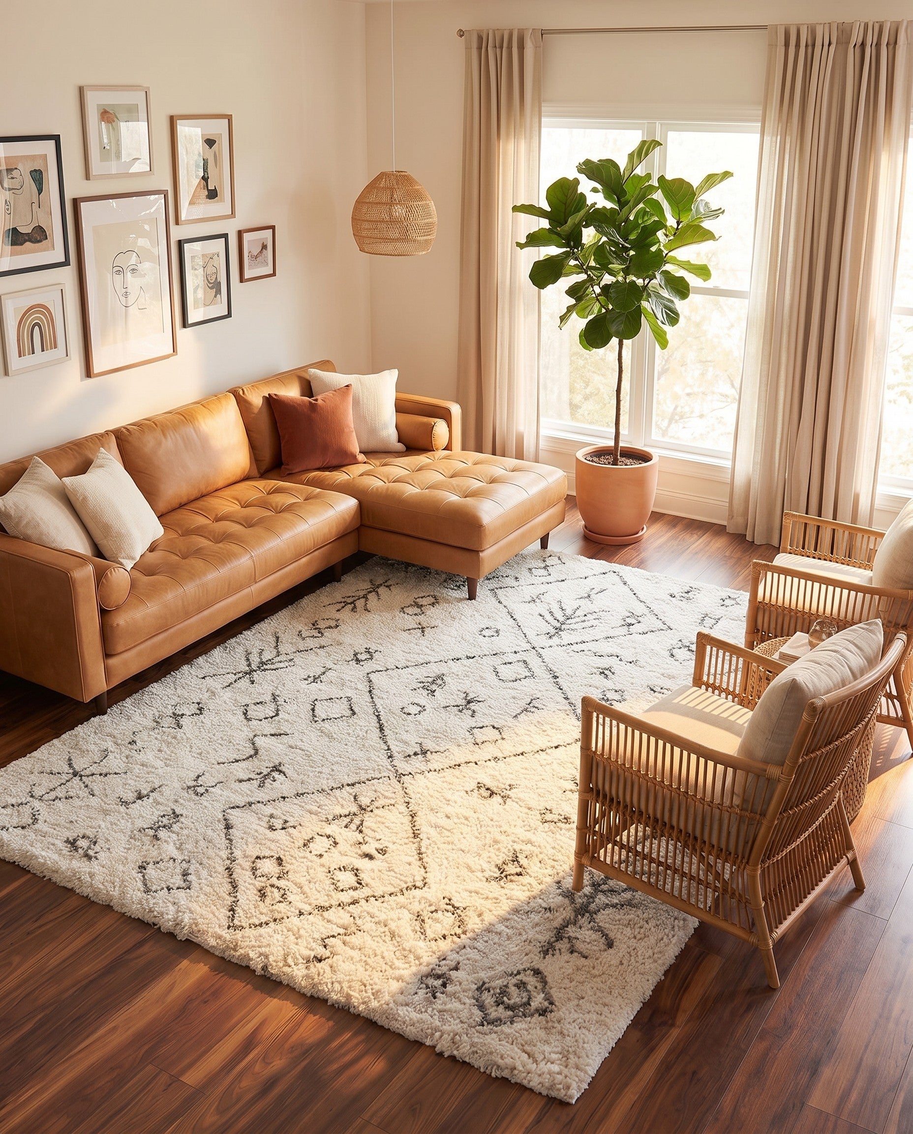 7' 10 x 10' Moroccan Shag Rug
