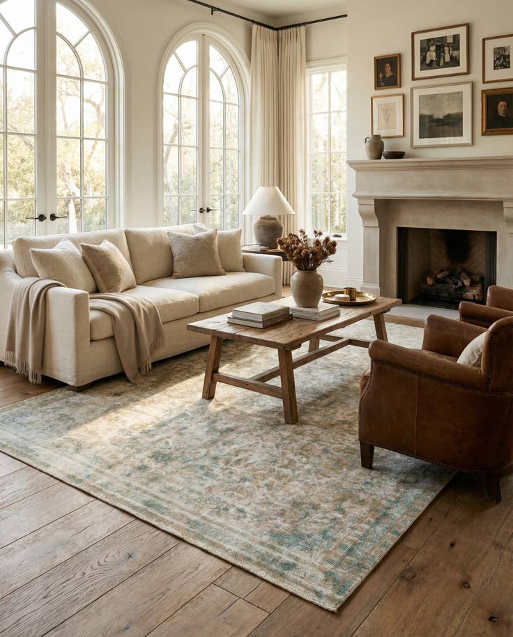 Detail image of 6' 9 x 10' Hand Knotted Ultra Vintage Persian Wool Rug