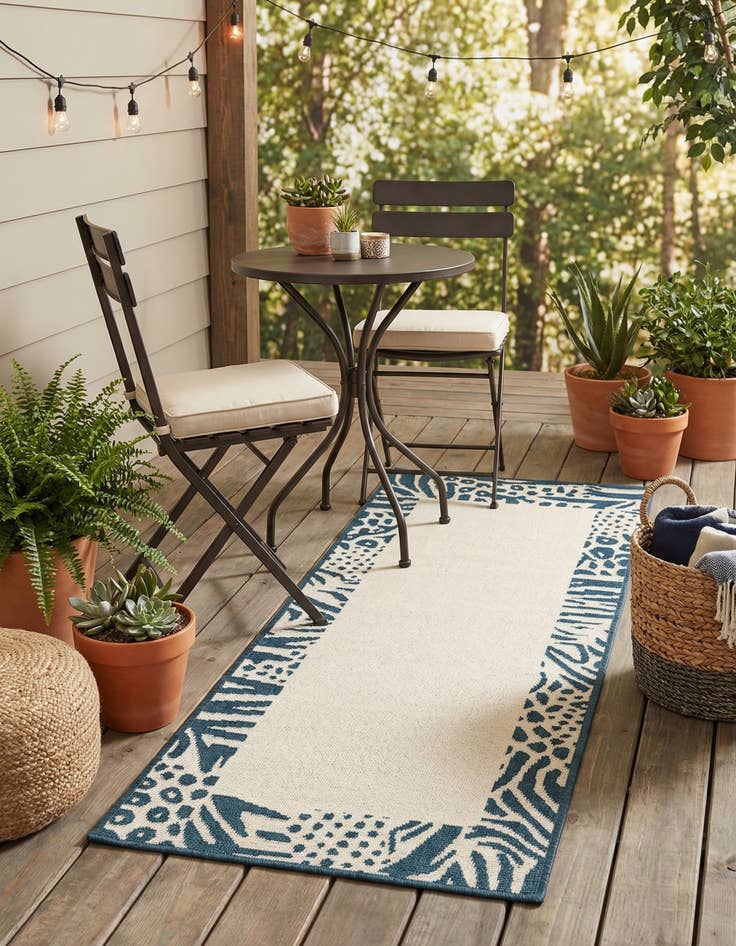 Detail image of 2' x 5'  Washable Safari Indoor / Outdoor Runner Rug