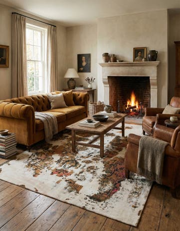 5' 7 x 8' 10 Hand Knotted Ultra Vintage Persian Wool Rug