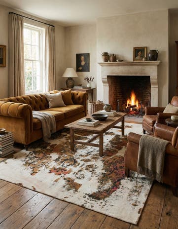5' 7 x 8' 10 Hand Knotted Ultra Vintage Persian Wool Rug