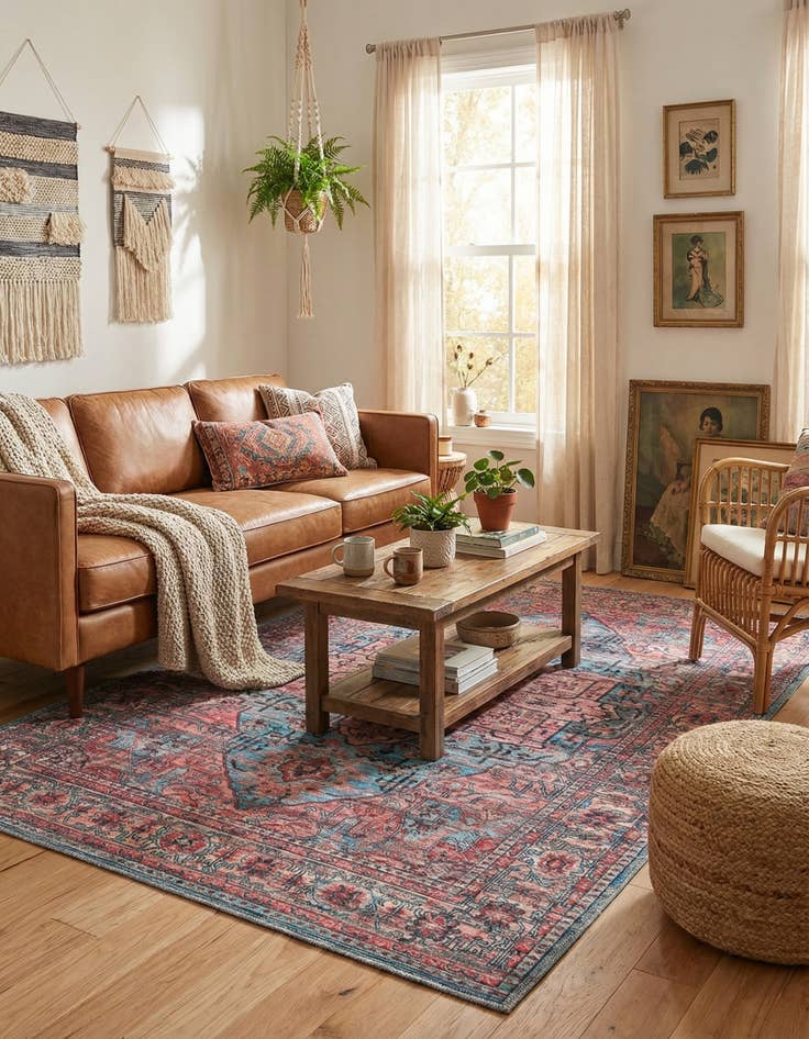 Detail image of 4' x 6'  Washable Maahru Rug