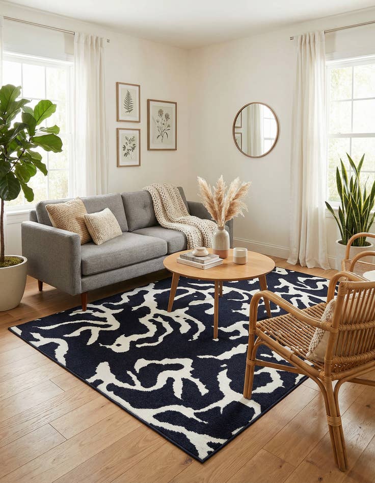 Detail image of 5' x 8' Easy-Clean Sabrina Soto Indoor / Outdoor Rug
