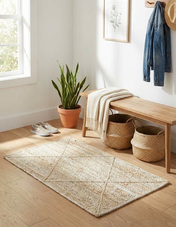 2' x 3' 1 Handmade Braided Jute Rug