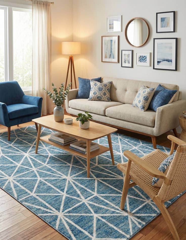 Detail image of 6' x 9' Lattice Trellis Rug