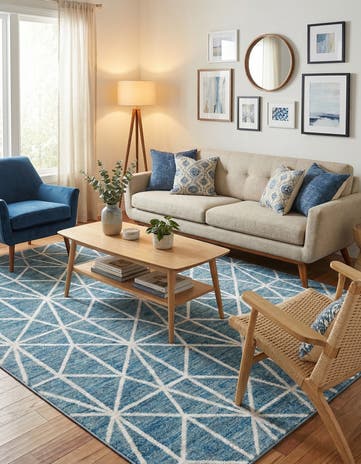 6' x 9' Lattice Trellis Rug