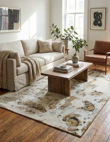 4' 5 x 6' 8 Hand Knotted Ultra Vintage Persian Wool Rug