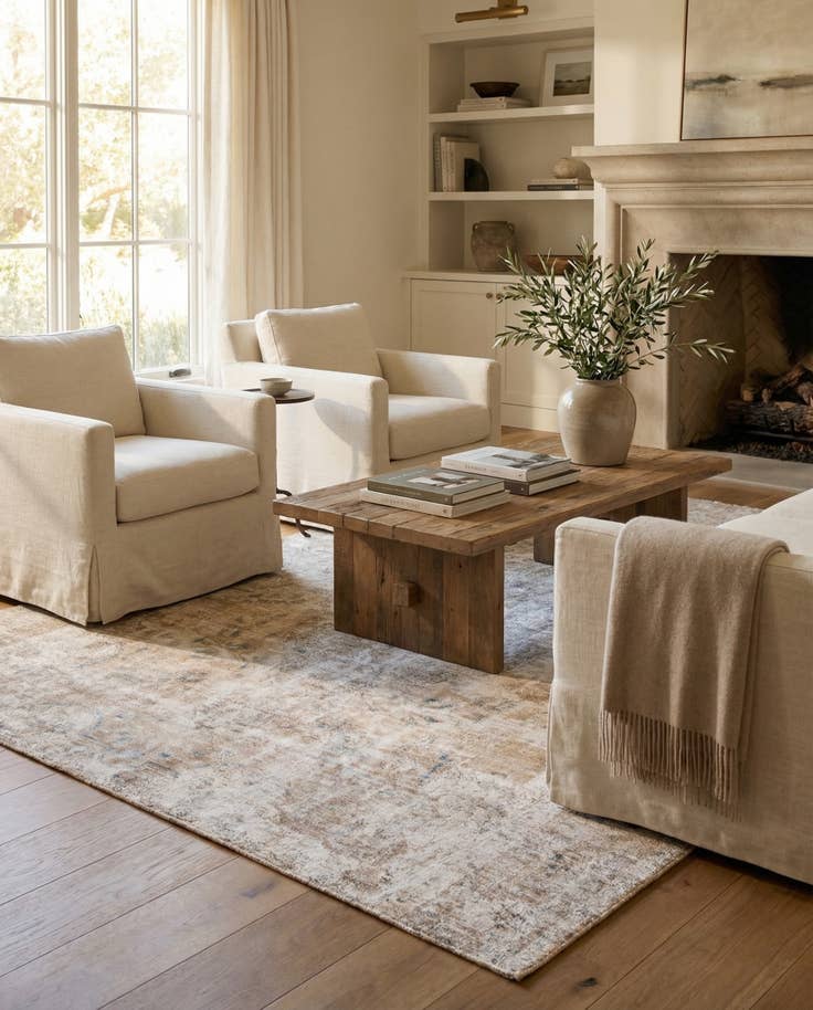 Detail image of 7' 1 x 8' 9 Hand Knotted Ultra Vintage Persian Wool Rug