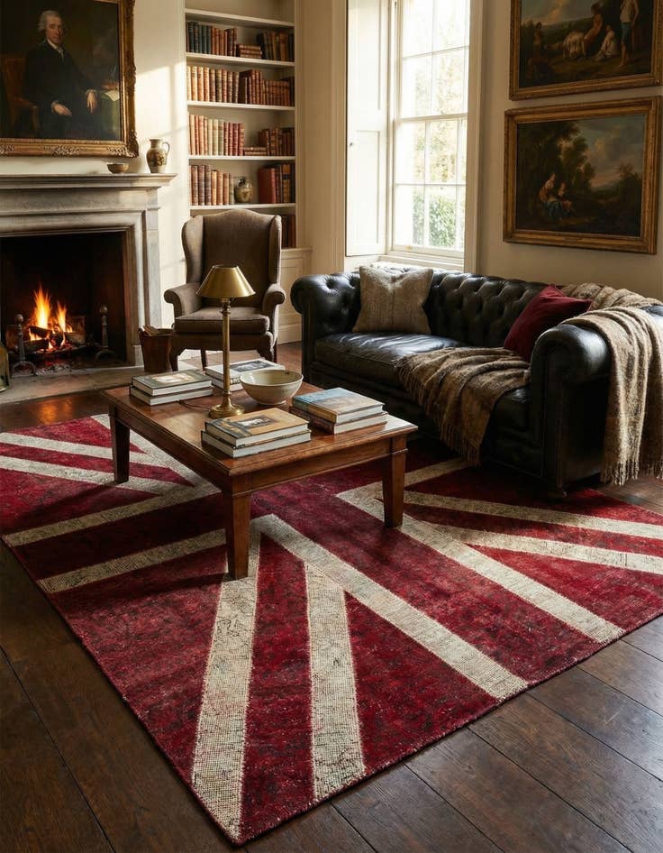 Detail image of 5' 7 x 8'  Hand Knotted Ultra Vintage Persian Wool Rug