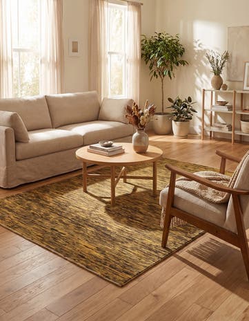 5' 2 x 6' 4 Hand Knotted Modern Ziegler Rug