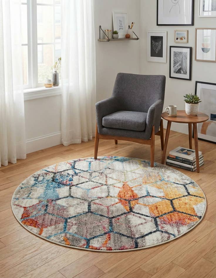 Detail image of  3' 3 x 3' 3 Andromeda Round Rug