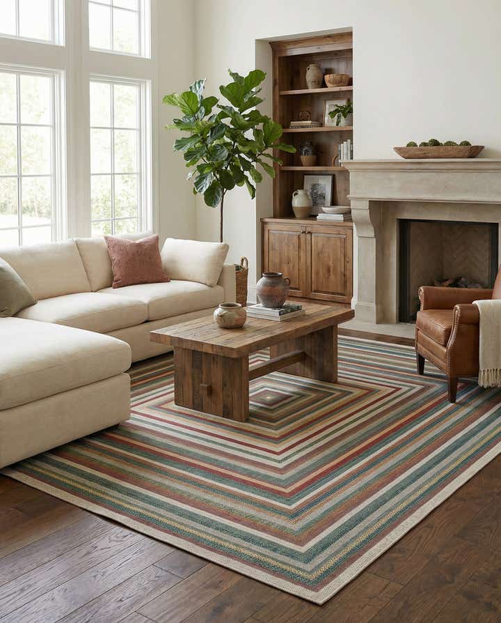 12' x 12' Easy-Clean Baja Indoor / Outdoor Square Rug