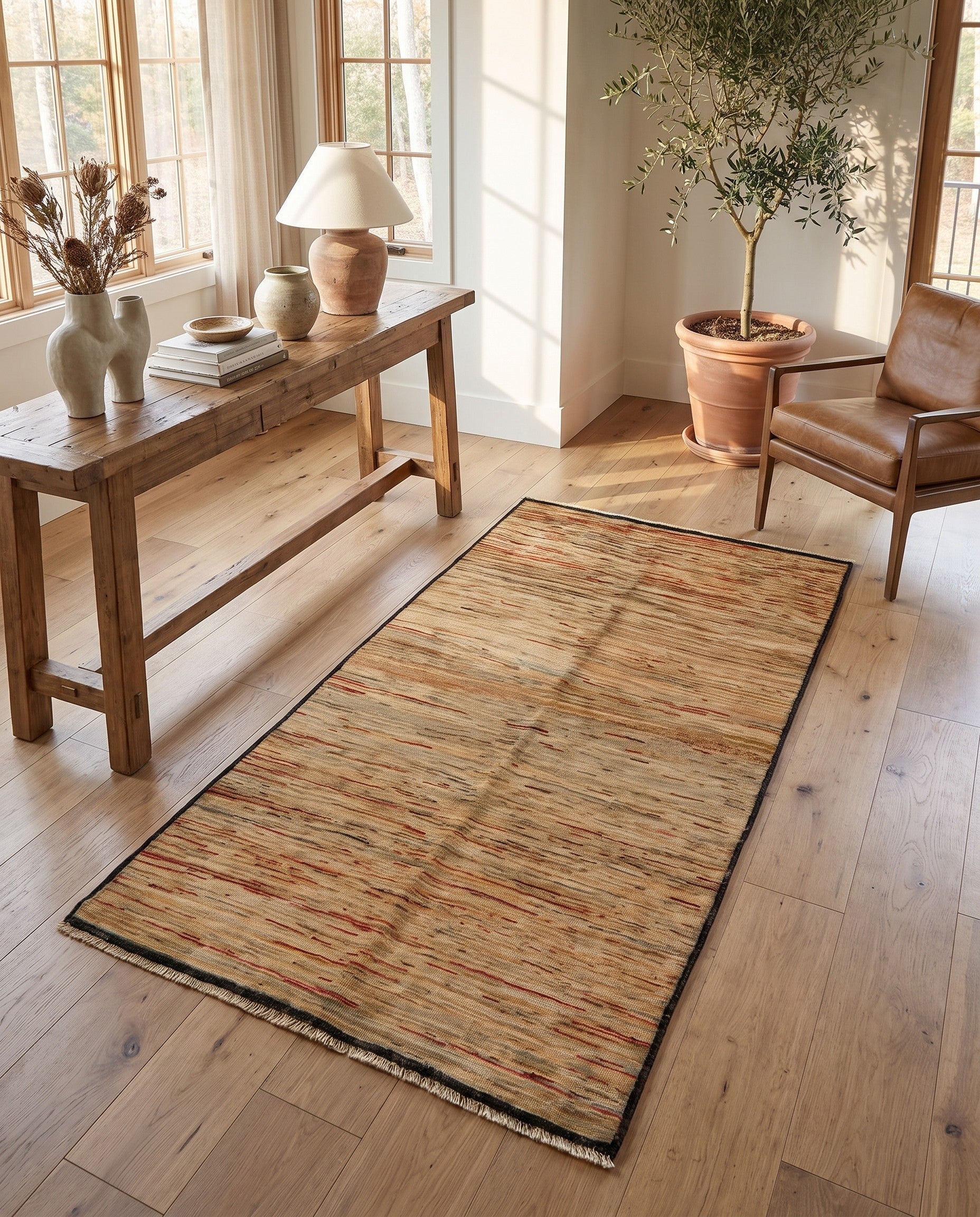 3' 4 x 6' 3 Hand Knotted Modern Ziegler Rug