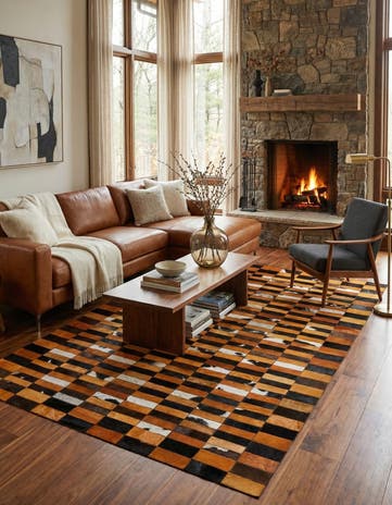 5' 1 x 7' 11 Cowhide - Patchwork Rug