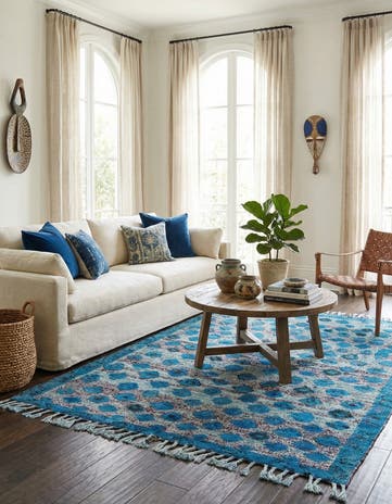 5' x 6' 7 Hand Knotted Darya Wool Rug