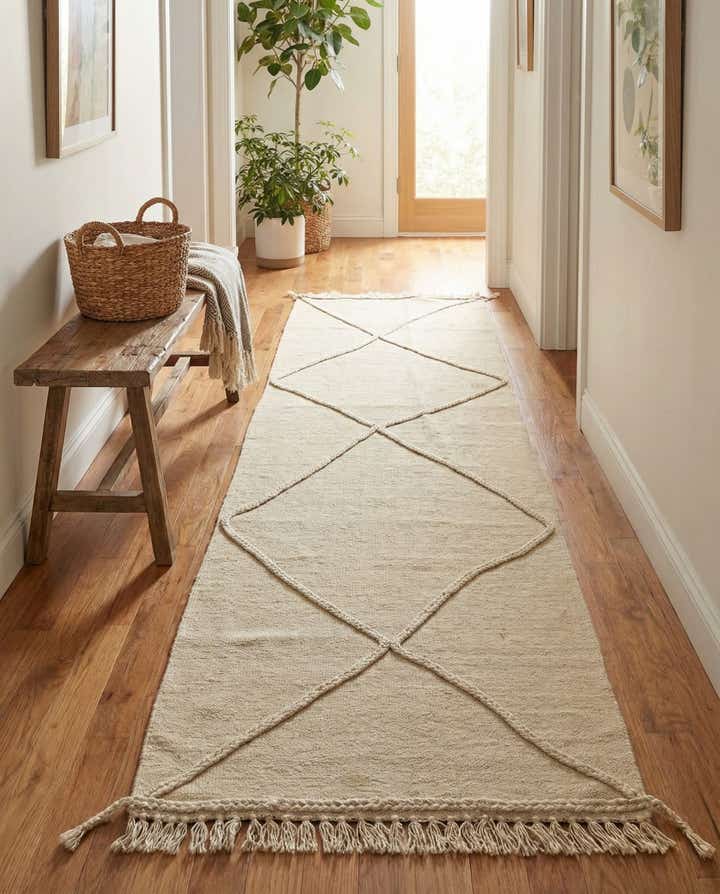 2' 3 x 8' 2 Hand Knotted Moroccan Wool Runner Rug