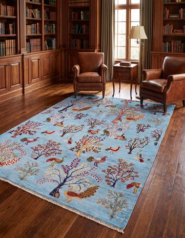 4' 11 x 6' 9 Hand Knotted Ariana Ziegler Rug
