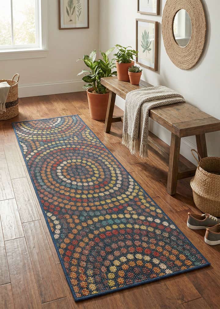 2' x 5' 1 Easy-Clean Baja Indoor / Outdoor Runner Rug