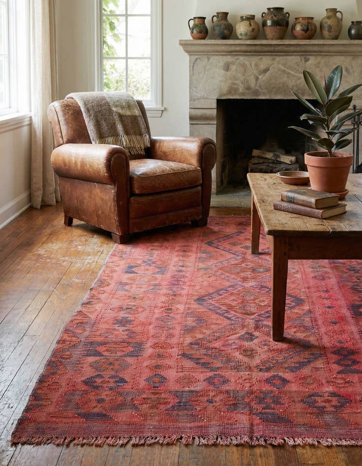 Detail image of 3' 3 x 6' 6  Hand Woven Kilim Fars Wool Rug