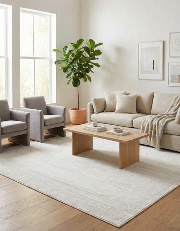 Ivory Finsbury Square Rug