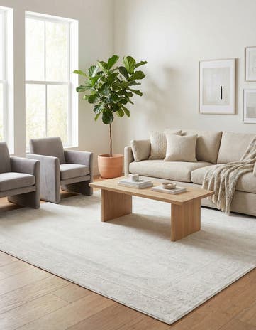 Ivory Finsbury Square Rug