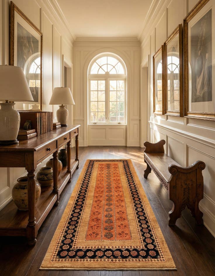 Detail image of 2' 8 x 7' 1 Luribaft Wool Runner Rug