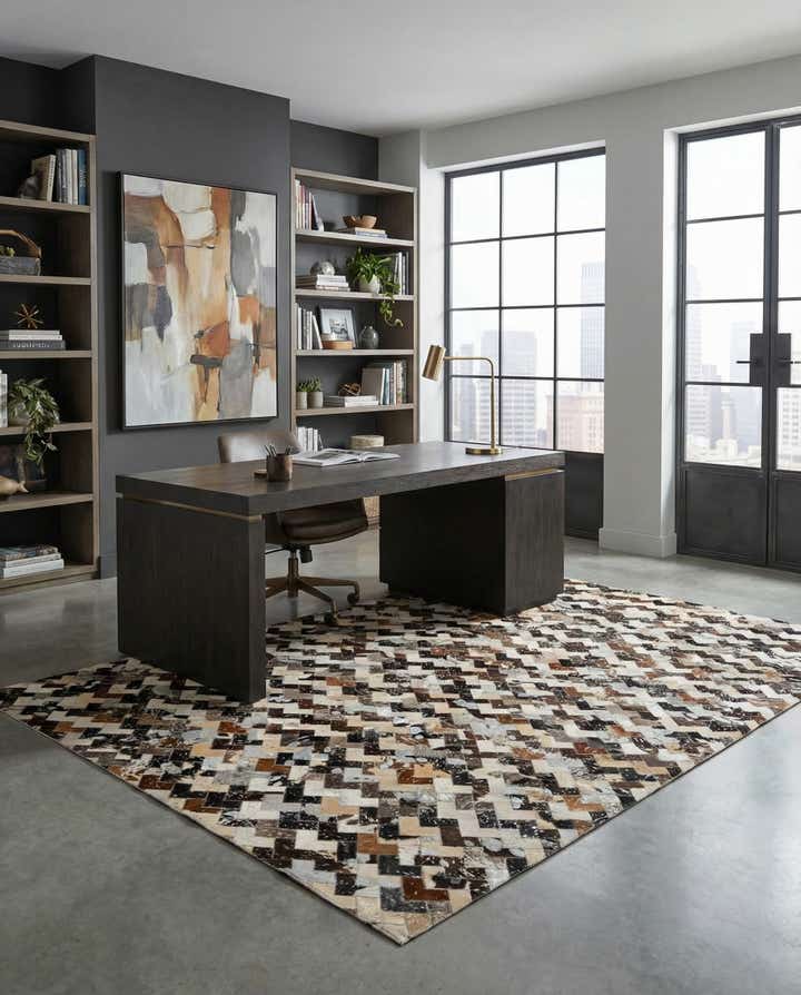 5' x 7' 11 Cowhide - Patchwork Rug